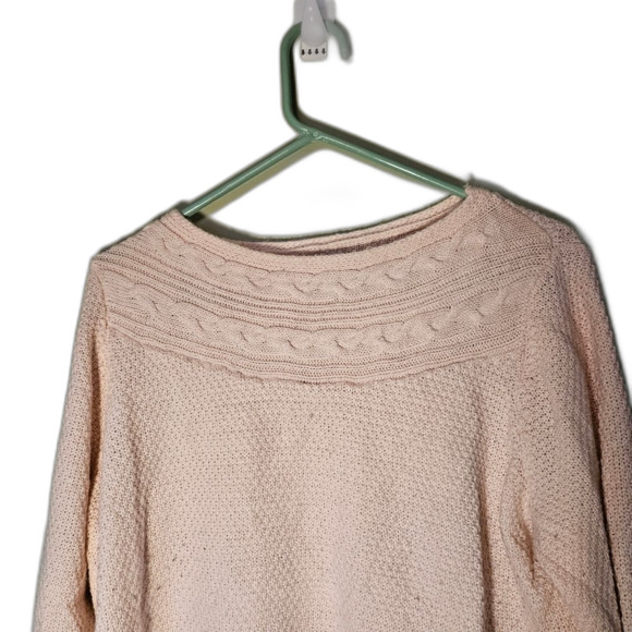 Croft & Barrow Women’s Light Pink Sweater L | Cozy Ribbed Pullover - Picture 4 of 7